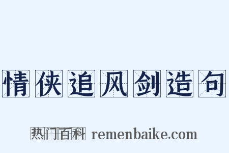 情侠追风剑造句是什么意思的图片